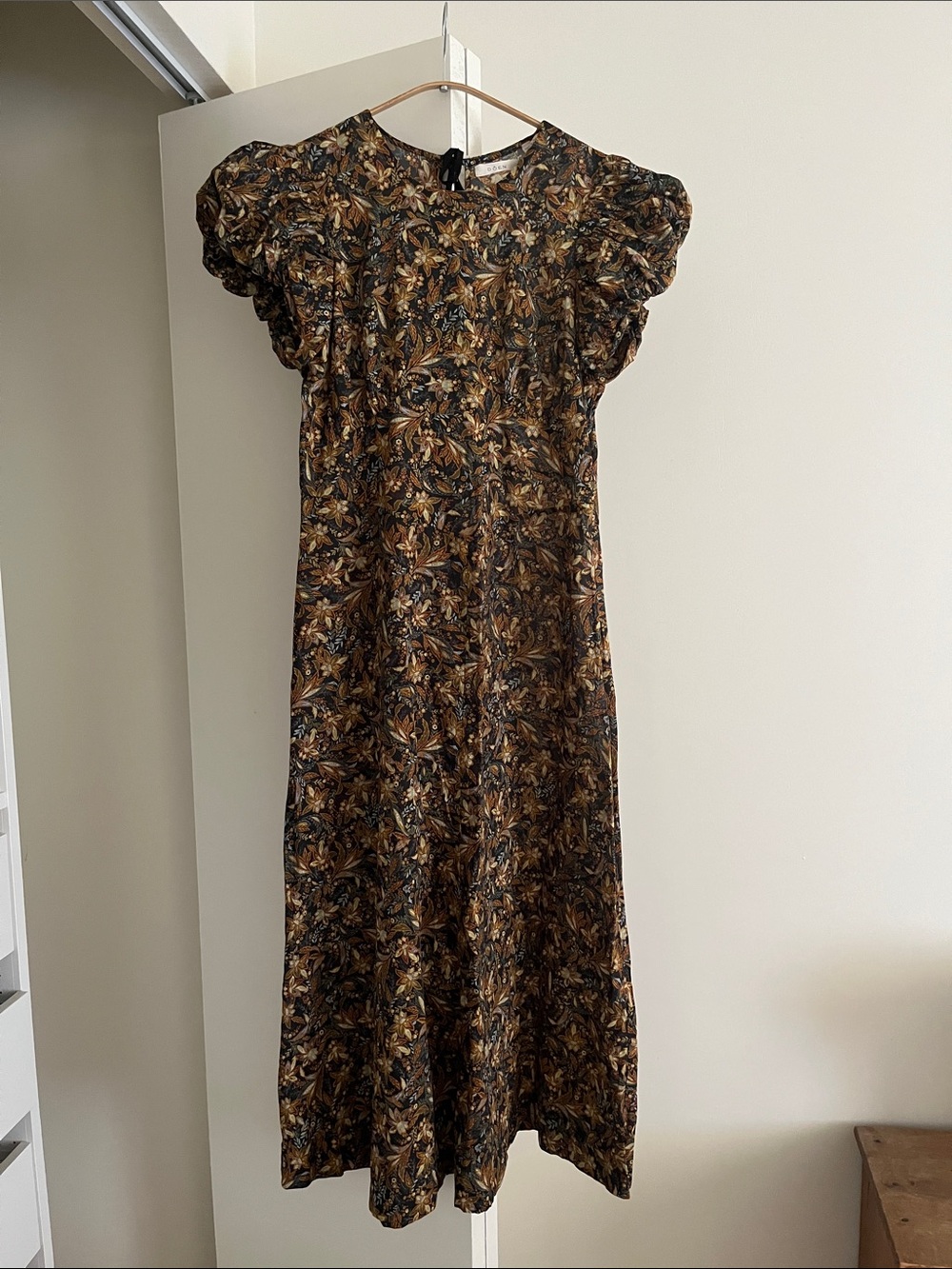 Doen Rhodia Dress Doen Rhodia Dress in Noir Narcissus Floral